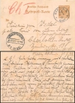 German Reich pneumatic tube letter 25 Pfennig o Berlin W June 21, 1897 to Charlottenburg