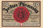 07580 Ronneburg Thüringen Notgeldschein 1921