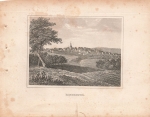 Ronneburg Turingen Original steel engraving around 1840 