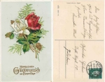 Rose gold embossed card for the name day HWB Series 1106 o December 2nd, 1931
