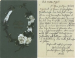 Kranz aus weißen Rosen Geburtstag gebr. ca. 1920