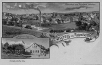 Rosenthal Růžodol I Liberec vom Kaisberg Gasthaus Ferdinand Jahn Mondschein Litho * um 1900