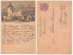06628 Rudelsburg private postal stationery forerunner card o Bahnpost Eisenach Berlin July 16, 1883