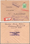 SBZ Michel 181 District handstamp 3 Berlin 8 on 84 Pfennig R-Brief o Berlin W8 1.7.1948