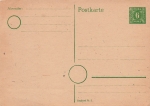Alliierte Besetzung Mecklenburg  Ganzsache P6 6 Pfennig grün * 1945