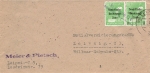 SBZ Michel 185 waagerechtes Paar auf Ortsbrief violetter Stempel in Leipzig C1 nachträglich entwertet