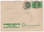 SBZ Michel 43B 6 Pf number series and GA Michel 915 on local letter o Dresden N25 5.8.1946