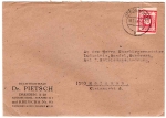 SBZ Michel 46A 12 Pf number series single franking on cover o Dresden A16 02/18/1946 to Meissen