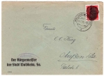 SBZ OPD Dresden Hitler's head blackening Michel AP 788 II 12 pfennigs on cover o Waldheim 14.7.1945 to Meissen