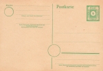 SBZ Ost Sachsen Ziffernserie Post Ganzsache 6 Pfennig grün 1945 *