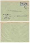 SBZ Ost Sachsen Ziffernserie Post Michel 53 waagerechtes Paar auf Ortsbrief o Dresden 8.12.1945