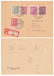 SBZ West Saxony Michel 131x 132x 133x 136x 137x on R letter o Leipzig W43 6.3.1946