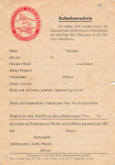 SED admission certificate for the British zone around 1946