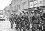 Saalfeld, Thuringia: Parade of the Combat Groups (GDR paramilitary unit, c. 1970); genuine photograph, 10.6 x 7.4 cm.