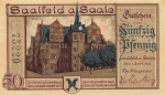 Saalfeld, Thuringia emergency money note, 1923