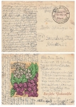 Saalfeld red fee paid stamp on card o 10.7.1948