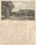 Saarbrucken Louisenbruecke mit Louisenanlagen gebr. ca. 1922