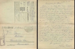 Saxon 7th battery field artillery regiment 77 Feldpost WW I June 1, 1918