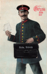 Sächsische Schweiz Briefträgerkarte mit Leporello o 1914