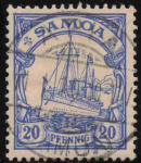 Samoa Deutsche Post Michel 10 o gestempelt Kaiseryacht