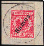Samoa Deutsche Post Michel 3 o gestempelt Krone Adler