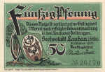 Lauban Silesia emergency bank note Lubań 1920