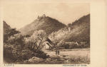 Eisenhammer mit Ruine Hassenstein Künstlerkarte A.Lewy * um 1930
