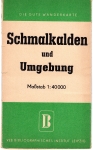 Schmalkalden and the surrounding area hiking map 1: 40,000 around 1960
