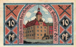 04626 Schmoelln city emergency money value 10 Pfg town hall 1921