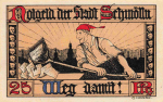 04626 Schmoelln city emergency money value 25 Pfg Marie with Jesus child 1921