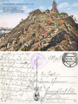Schneekoppe Giant Mountains artist card field post home horse hospital o 1941