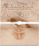 Flourish letter to the office administrator for Altenberge Karl Zumberg around 1800 Messenger letter without content