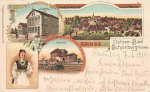 24217 Schönberg Holstein Litho Bahnhof Schule Tracht o 1911