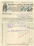 74523 Schwäbisch Hall Maschinenfabrik Ganzhorn & Kling Briefkopf 1915