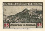 Schwarzburg Thüringen Notgeldschein 1922