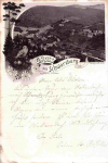 Schwarzburg Thüringer Wald Litho o 1898