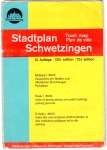 Schwetzingen city map around 1970