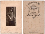 German soldier in initial uniform Cabinet Photo 105 x 165 around 1915
