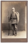 German soldier in field uniform Cabinet Photo 110 x 165 Photographer Friedrich Schneider Mühlhausen in Thuringia