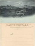 Sommet des Rochers de Naye railway station moonlight map * ca. 1900