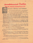 Sowjetisches Flugblatt für die Deutsche Wehrmacht März 1945 Generalfeldmarschall Paulus