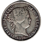 Spanien 20 Reales 1859 Isabella II. 