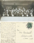 Spinnen, Spinnerinnen mit Spinnrad, Hausarbeit o 16.11.1913