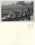 03096 Burg Spreewald Boat trip Fritz Schultchen Photo card around 1950