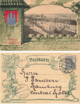 St. Pauli Hamburg Landungsbruecken Litho mit Wappen o 1901