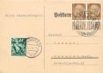 State meeting Mussolini Hitler special stamp Berlin 29.9.1937