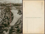 Starnbergersee Reliefkarte Nr.1 * ca.1920