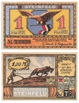 Steinfeld Schleswig 1 Eine Mark 1921 Notgeld