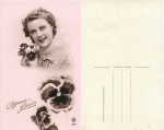 Stiefmütterchen Neujahreskarte, * ca. 1930