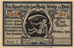 Stolp Pommern Slupsk Notgeldschein um 1920